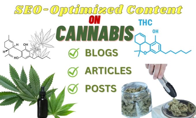 Gig Preview - Write research medical SEO blog on marijuana, cbd, cannabis,