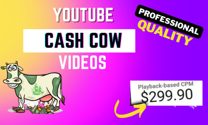 Gig Preview - Create cash cow videos,  youtube automation content creator