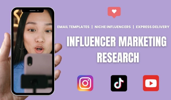 Gig Preview - Find youtube influencers, instagram influencers for you