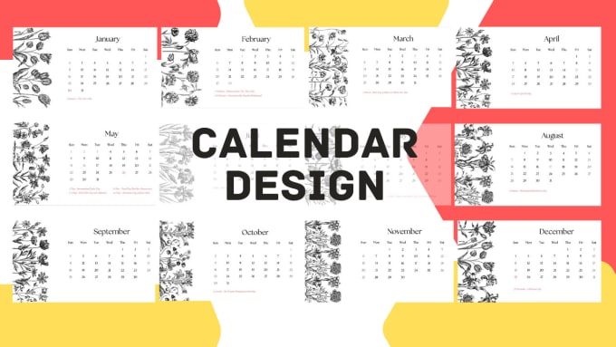 Gig Preview - Design custom monthly, yearly calendars