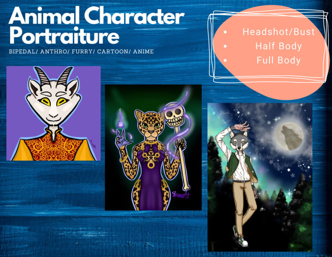 Gig Preview - Draw your animal character in a fun and attractive way