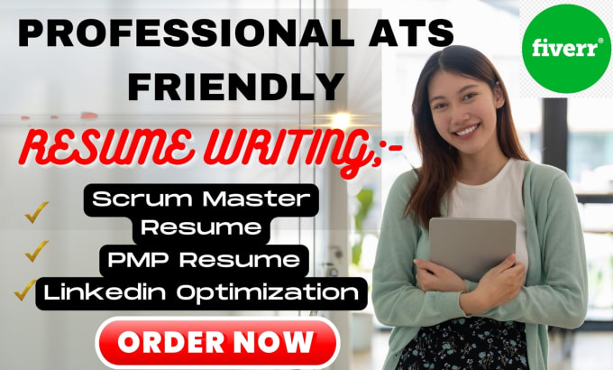 Gig Preview - Write executive pmp resume, scrum master resume and resume writing