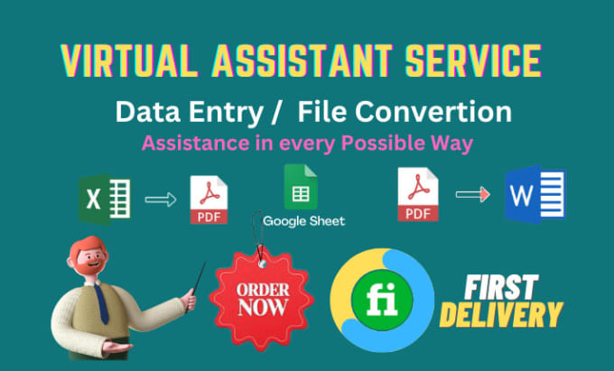 Gig Preview - As assistant for data entry web research and file conversion