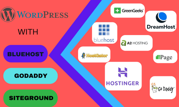 Gig Preview - Build wordpress website on bluehost godaddy siteground