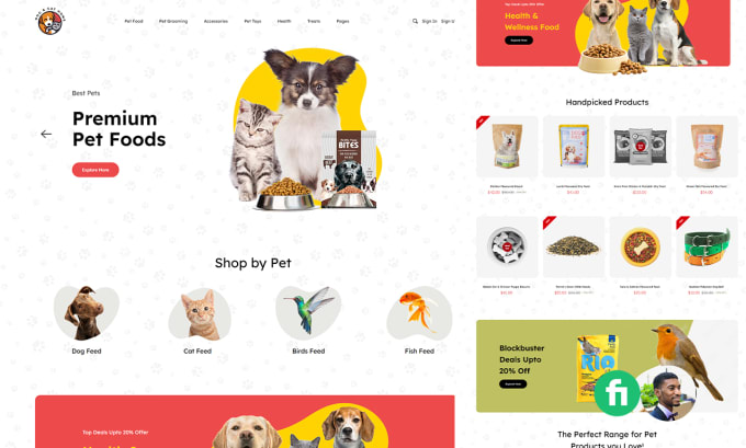 Gig Preview - Design and redesign shopify pet store, pet website