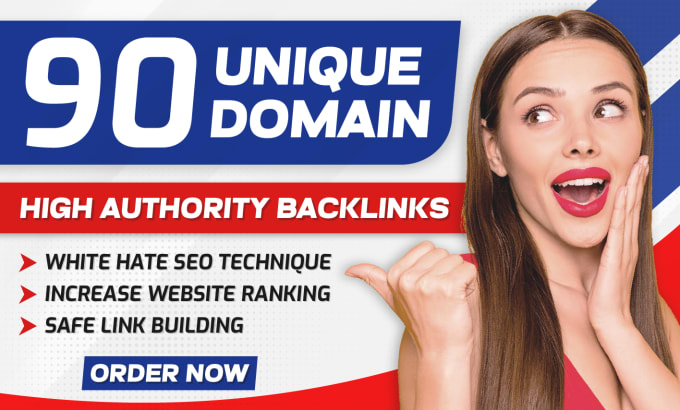 Gig Preview - Make 90 unique domain high authority SEO backlinks site