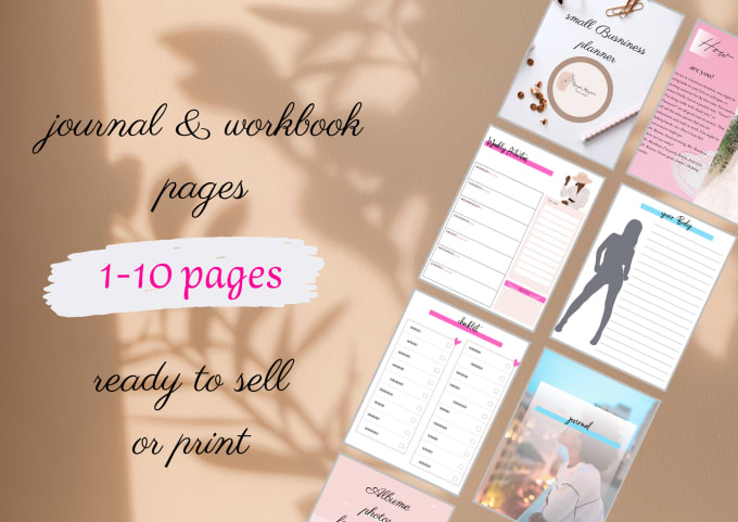 Gig Preview - Design a custom planner, journal, workbook, or ebook