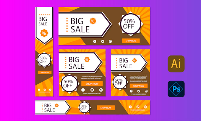 Gig Preview - Shopify banner, animated banner, website banner,  product banner, poster flyer,