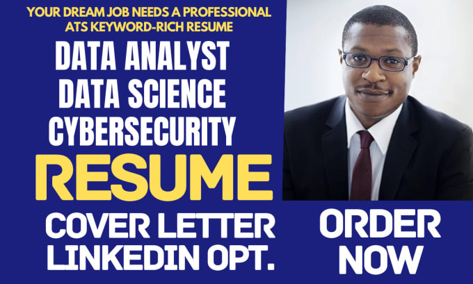 Gig Preview - Write data analyst, cybersecurity, data science, data analyst resume writing