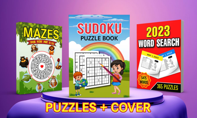 Gig Preview - Make word search mazes sudoku puzzle activity book for KDP