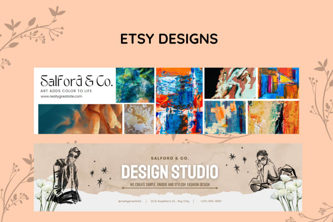 Gig Preview - Design etsy shop banner and logo for you