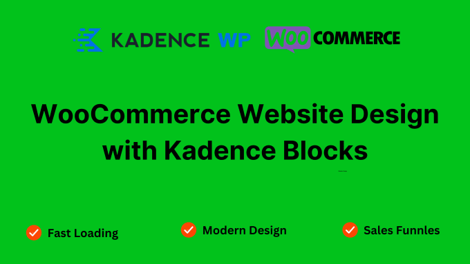 Gig Preview - Create woocommerce website with kadence theme and kadence blocks