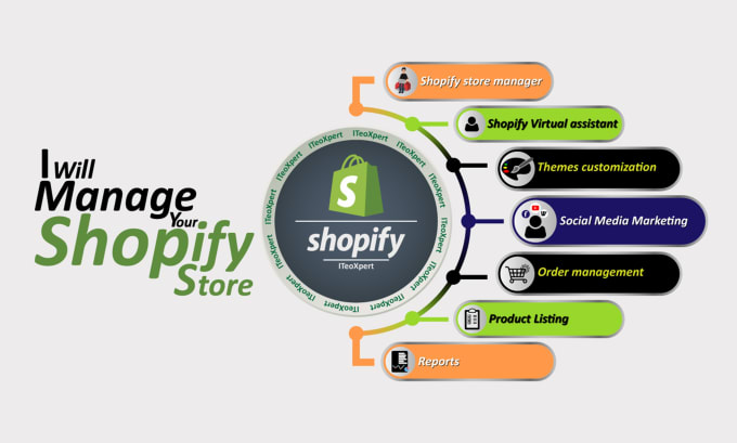 Gig Preview - Build shopify store, manage shopify store, shopify virtual assistant