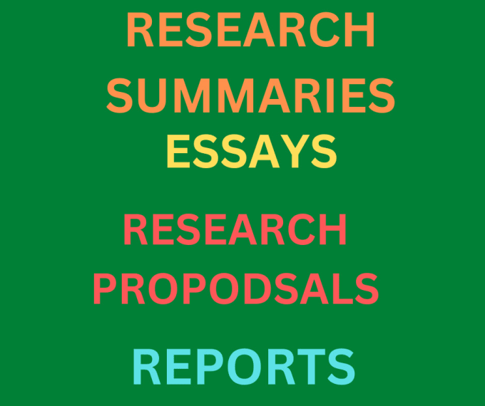 Gig Preview - Write essays, research summaries, reports, and research proposals for you