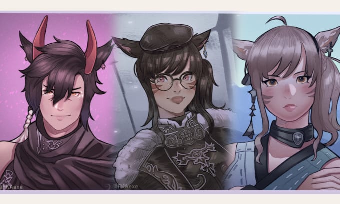 Gig Preview - Draw your ffxiv, dnd, and oc in an unique anime style