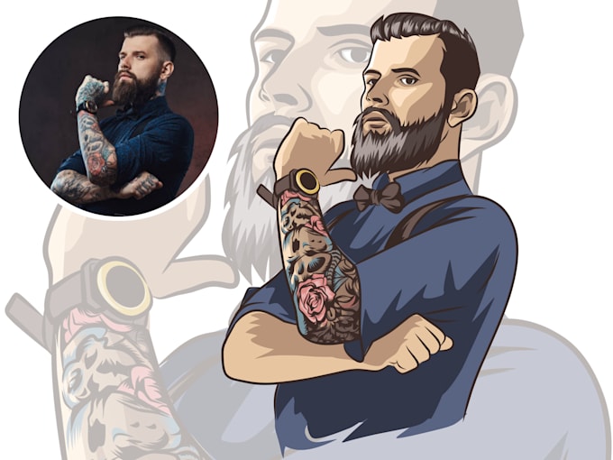 Gig Preview - Draw mascot illustration of you for your logo design