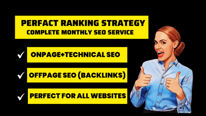 Gig Preview - Do complete monthly SEO service for instant ranking