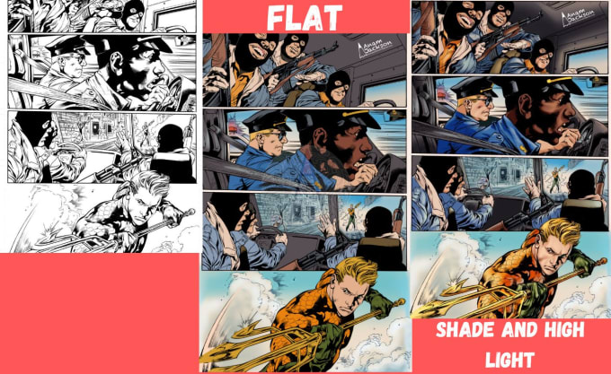 Gig Preview - Professionally flat or color your illustrations and comic books