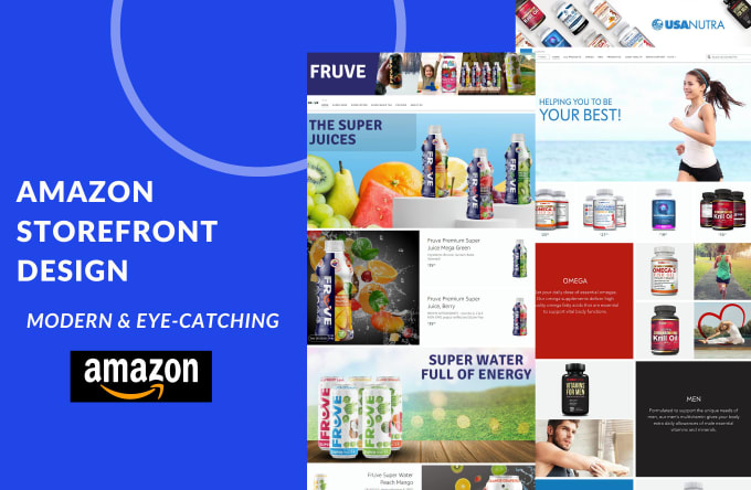 Gig Preview - Create your amazon brand store or storefront design with products and publish