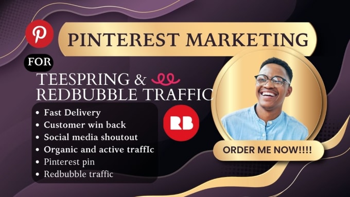 Gig Preview - Do teespring promotion using pinterest marketing for teespring traffic and SEO