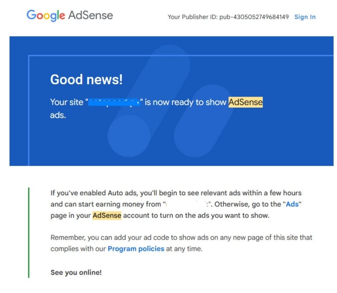 Gig Preview - Get guaranteed google adsense approval on your website