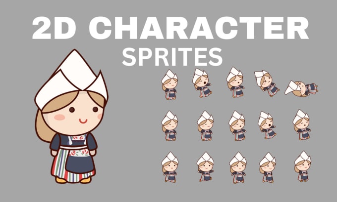 Gig Preview - Do character design,sprite sheet,game assets and game concept art