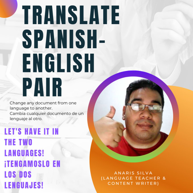 Gig Preview - Translate english spanish pair