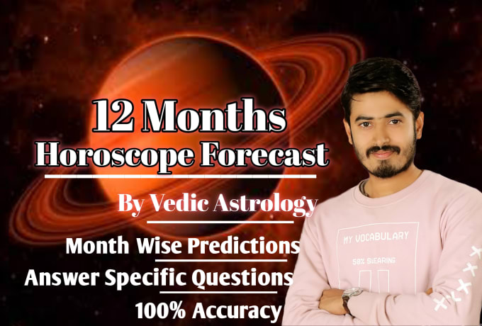 Gig Preview - Do 12 months horoscope forecast using vedic astrology