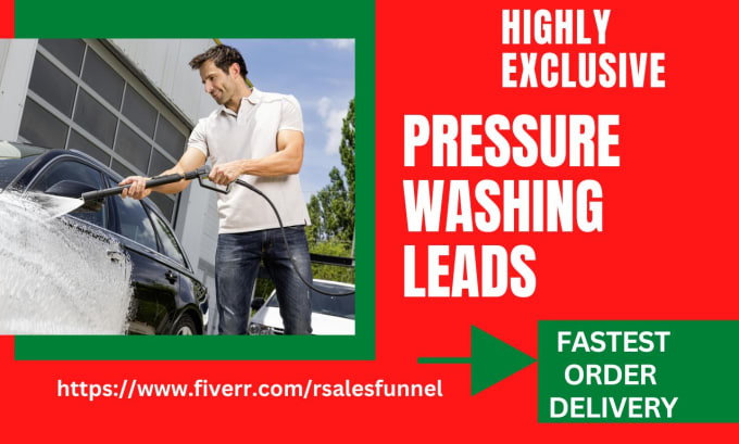 Gig Preview - Pressure washing leads power washing leads pressure cleaning leads washing leads