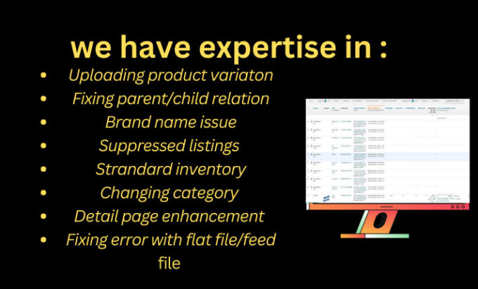 Gig Preview - Create , merge or fix your amazon listing by flat file