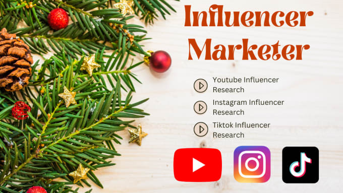 Gig Preview - Research and find instagram youtube tiktok influencer marketer strategy