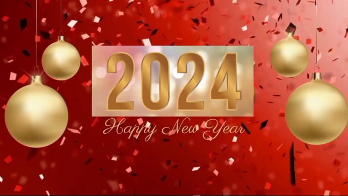 Gig Preview - Make awesome happy new year greeting video with your logo in 24hours