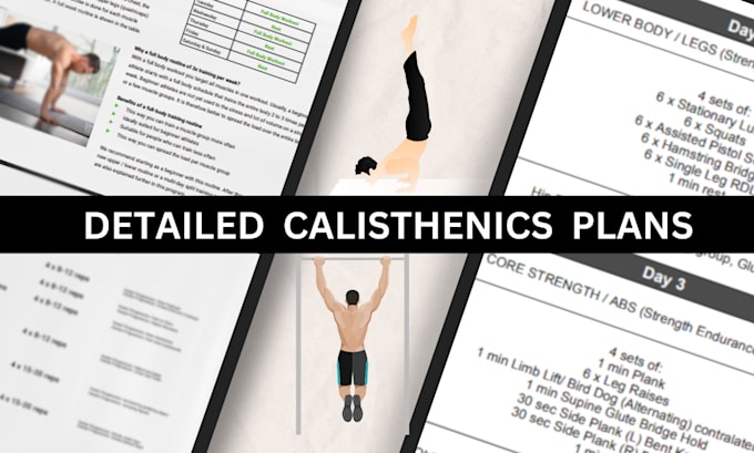 Gig Preview - Create a calisthenics workout plan