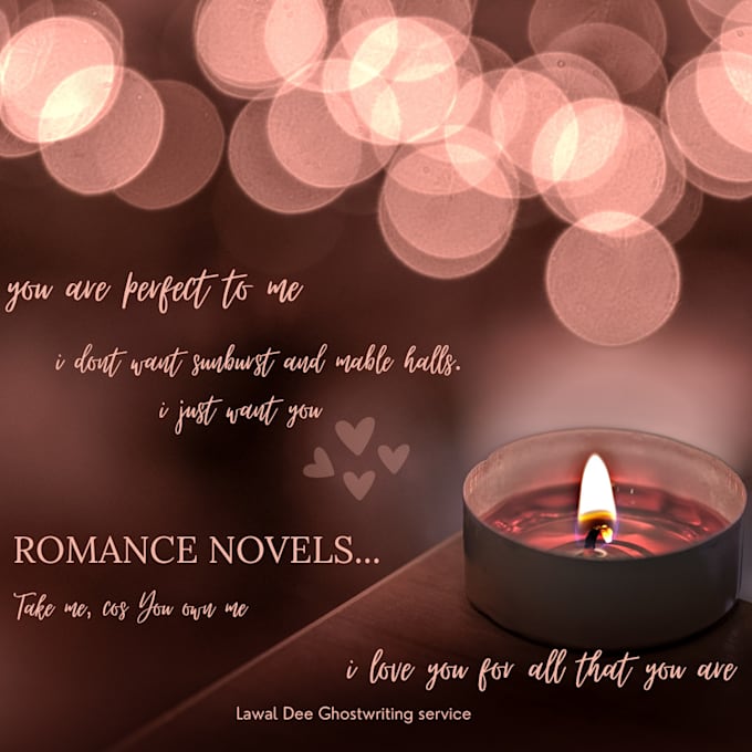 Gig Preview - Be your fictional romance story, book or novel ghostwriter