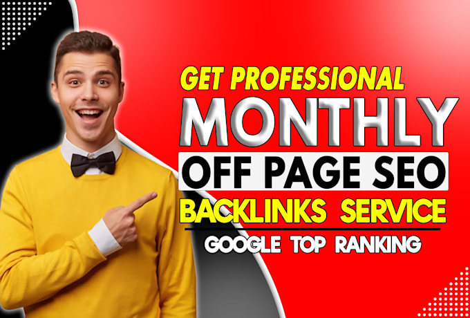 Gig Preview - Do monthly off page SEO service by high authority white hat dofollow backlinks