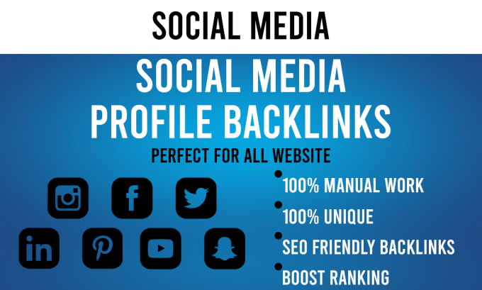 Gig Preview - Build 300 social media profile backlinks SEO link building