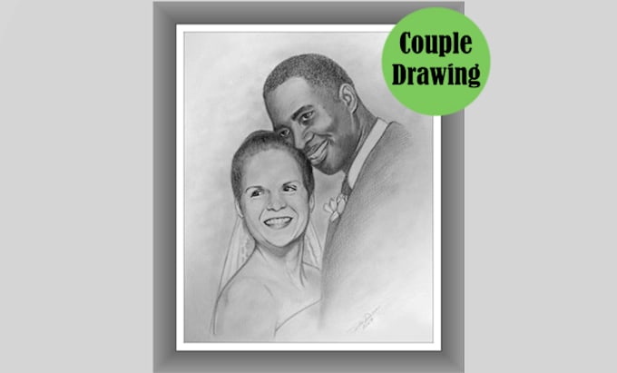 Gig Preview - Do a memorable couple illustration pencil sketch