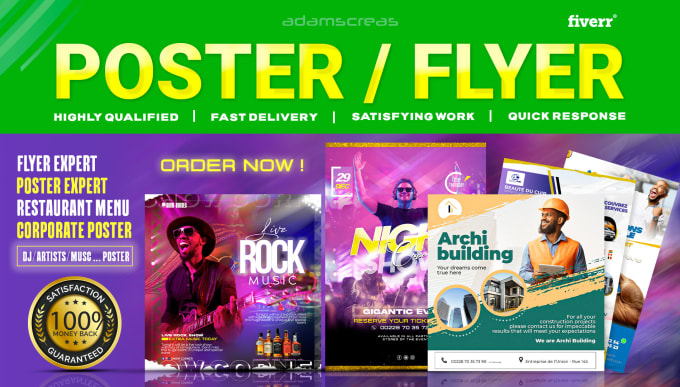 Gig Preview - Create posters and flyers for evenings, business, clubs, restaurant menu, etc