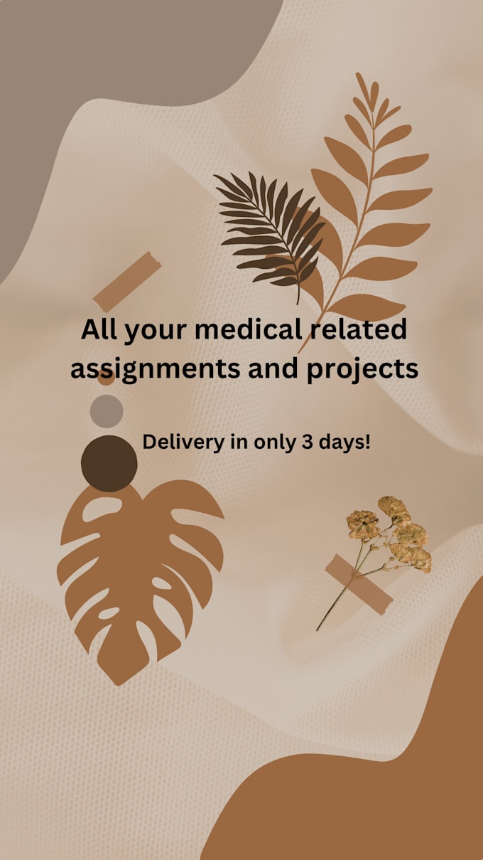 Gig Preview - Do any type of medical assignments, tasks and projects