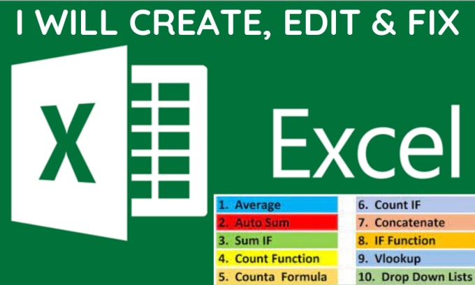 Gig Preview - Provides services in microsoft excel