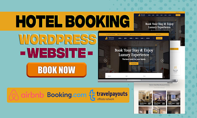 Gig Preview - Create hotel booking, travel, tourism, and affiliate wordpress website