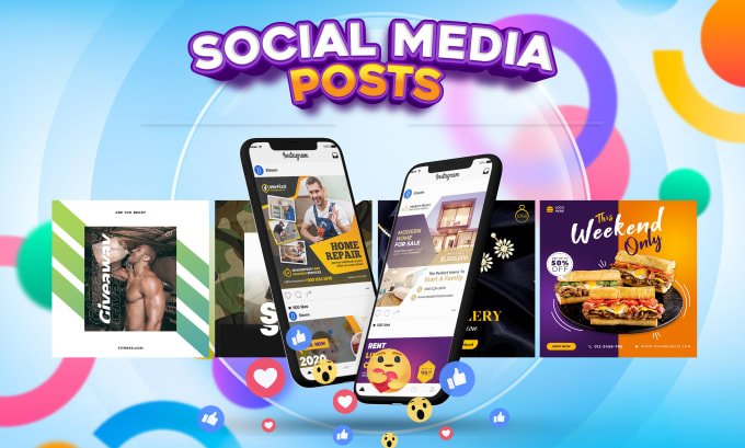 Gig Preview - Design creative post template for all social media platforms