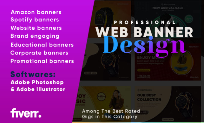 Gig Preview - Design web banner, affiliate ads, website, amazon ads