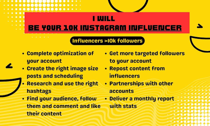 Gig Preview - Be your 10k instagram influencer