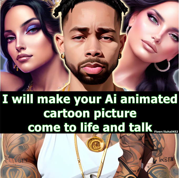 Gig Preview - Make your ai animated cartoon picture come to life and talk