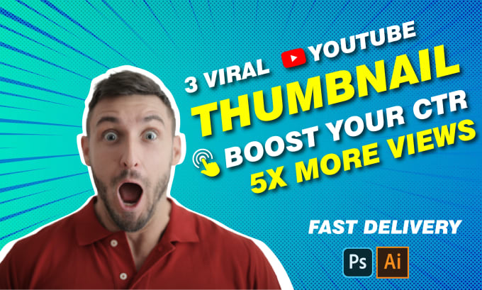 Gig Preview - Design 3 attractive eye catching youtube thumbnails