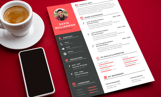 Gig Preview - Create a professional CV design or modern resume template