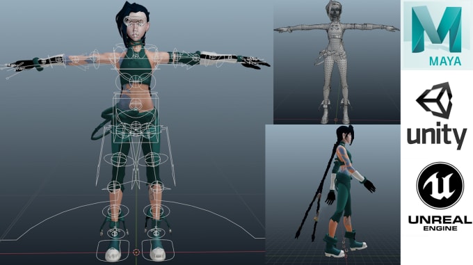 Gig Preview - Rig your 3d character professionally in blender,3ds max