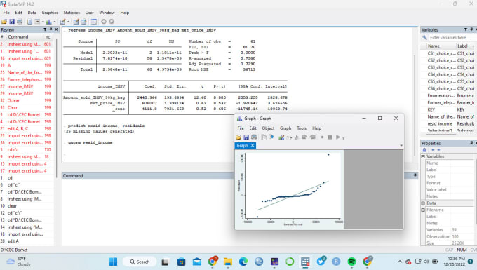 Gig Preview - Do data cleaning and data analysis using stata