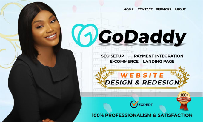 Gig Preview - Godaddy website design,godaddy website redesign godaddy website design redesign